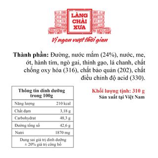 [Chai 310g] Nước Mắm Chấm Thịt Nướng pha sẵn 8 vị Làng Chài Xưa - Chắt lọc tinh tuý ẩm thực Thái