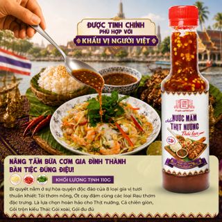 [Chai 310g] Nước Mắm Chấm Thịt Nướng pha sẵn 8 vị Làng Chài Xưa - Chắt lọc tinh tuý ẩm thực Thái