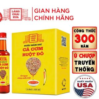 Nước mắm nhỉ cá cơm vàng ruột đỏ chai nhựa 525ml