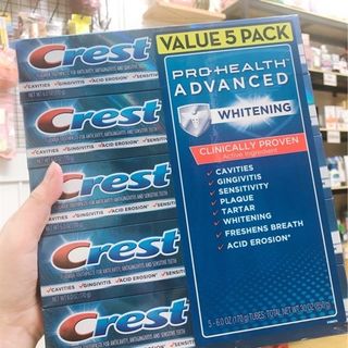 Kem đánh răng Crest Pro - Health Advanced whitening 170g