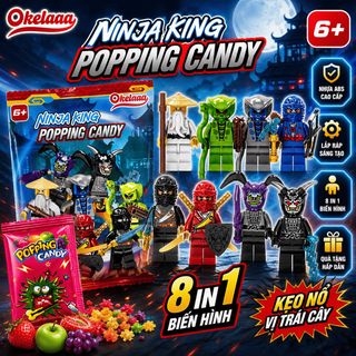 Đồ Chơi Lắp Ráp Lego Ninja 8 Nhân Vật Ngẫu Nhiên Kèm Kẹo Nổ Okelaaa