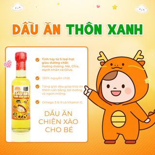 Dầu Chiên Xào Nguyên Chất Cho Bé Ăn Dặm Làng Chài Xưa Chai Thuỷ Tinh 250ml Dinh dưỡng từ 5 loại hạt