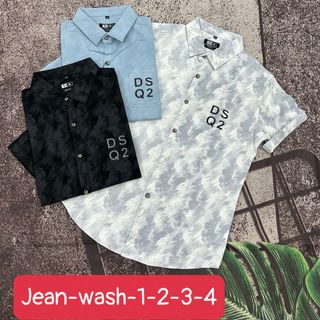 áo sơ mi jean wash giãn