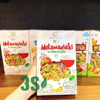 Mì rau củ cho bé hình xe động cơ Bartolini Kids Motomaniaki 250g