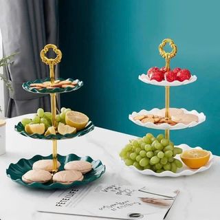 KHAY ĐỰNG BÁNH KẸO 3 TẦNG DECOR