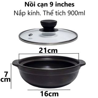 NỒI ĐẤT SỨ ĐỈNH 9 ĐH LOẠI 1 - CHỊU NHIỆT CAO (T16)