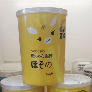 Tăm Bông Trẻ Em Cotton Zoo Giraffe Hươu 2 Đầu Hình Giọt Nước - 200 Que