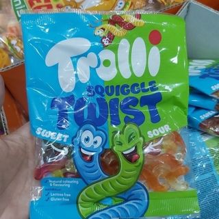 Kẹo Dẻo Trolli Sqiuggle Twist 100g