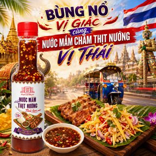 [Combo 3 Chai] Nước Mắm Chấm Thịt Nướng pha sẵn 8 vị Làng Chài Xưa - Chắt lọc tinh tuý ẩm thực Thái