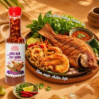 [Combo 3 Chai] Nước Mắm Chấm Thịt Nướng pha sẵn 8 vị Làng Chài Xưa - Chắt lọc tinh tuý ẩm thực Thái