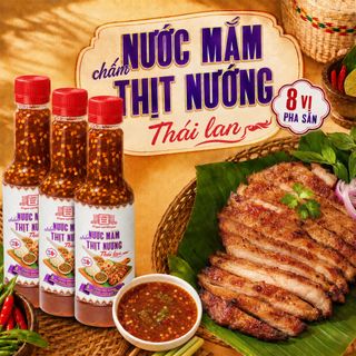 [Combo 3 Chai] Nước Mắm Chấm Thịt Nướng pha sẵn 8 vị Làng Chài Xưa - Chắt lọc tinh tuý ẩm thực Thái
