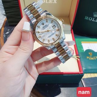 SĂN SALE ĐỒNG HỒ NAM NỮ THỜI TRANG ROLXE NIỀNG KHÍA KHOÁ BƯỚM MẶT VI TÍNH