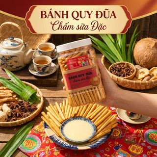 🍼BÁNH QUY ĐŨA CHẤM SỮA 500G – GIÒN THƠM, BÉO NGỌT CỰC CUỐN
