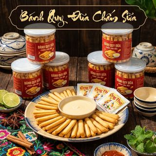 🍼BÁNH QUY ĐŨA CHẤM SỮA 500G – GIÒN THƠM, BÉO NGỌT CỰC CUỐN