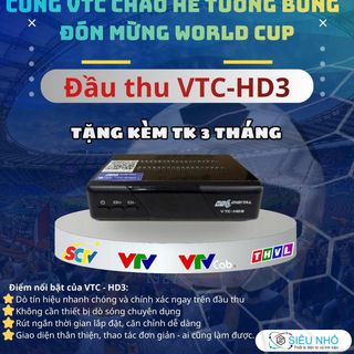 Đầu thu chảo DVB–S2 VTC–HD3 – Tặng kèm TK 03 tháng