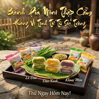 🥮 BÁNH PÍA MINI MIX 4 VỊ 500G – NGON ĐA VỊ, ĂN LÀ MÊ