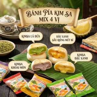 🥮 BÁNH PÍA MINI MIX 4 VỊ 500G – NGON ĐA VỊ, ĂN LÀ MÊ