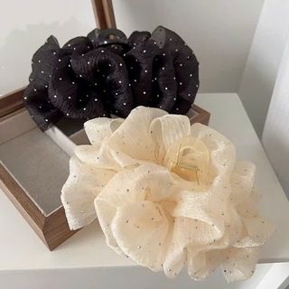 Cột tóc nơ voan tiểu thư, Kẹp tóc nơ 2 mặt Hàn Quốc