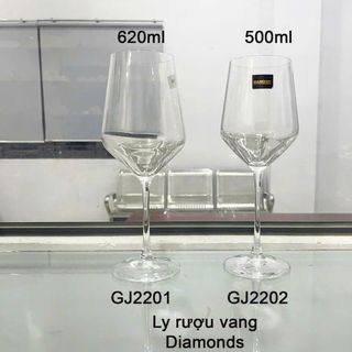 BỘ 6 LY THUỶ TINH UỐNG RƯỢU VANG DIAMONDS GJ2202