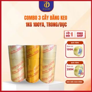Băng keo/ Băng dính 2kg 200ya trong/đục