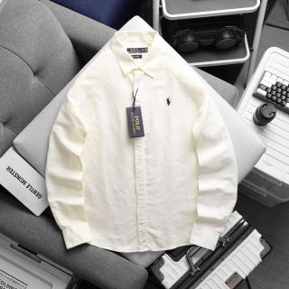 Sơ mi nam LINEN POLO tay dài.    Fom chuẩn.  Chất vải linen tưng - mềm - ko pha.