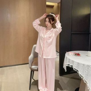 Đồ ngủ Pijama sọc hồng