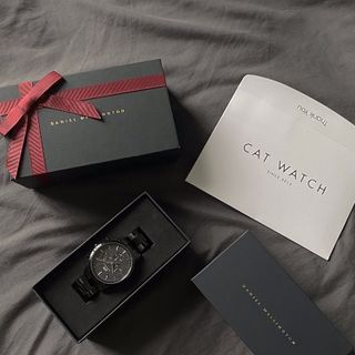ĐỒNG HỒ NAM CAO CẤP D WELLINGTON ICONIC CHRONOGRAPH ONYXG DÂY THÉP ĐEN  FULLBOX