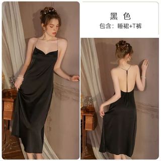 Váy ngủ lụa thiết kế dây đá