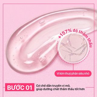 Tinh chất hồng hào da, mờ thâm xỉn, căng bóng rạng rỡ chỉ sau một chu trình chăm sóc CNP Hồng