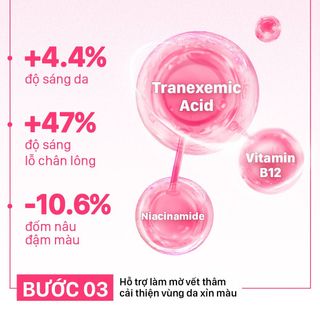 Tinh chất hồng hào da, mờ thâm xỉn, căng bóng rạng rỡ chỉ sau một chu trình chăm sóc CNP Hồng