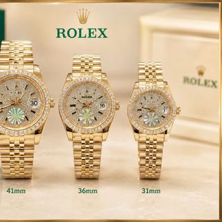 ĐỒNG HỒ NAM NỮ CAO CẤP RÔLXE MẶT FULL XOÀN MÁY CƠ