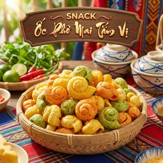🧀SNACK ỐC PHÔ MAI 500G – GIÒN TAN, BÉO NGẬY CỰC CUỐN