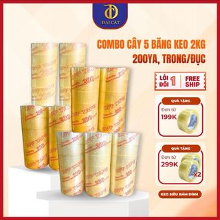 Băng keo/ Băng dính 2kg 200ya trong/đục