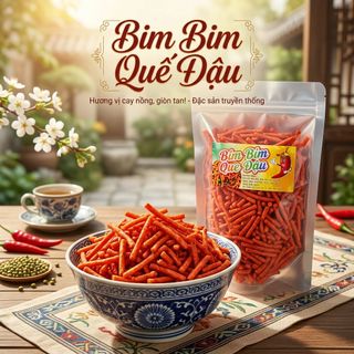 Bim Bim Que Đậu Giòn Tan, Ăn Vặt Cực Cuốn 500g
