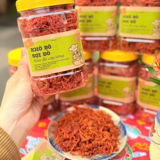 Khô Bò Sợi Đỏ Cay Thơm, Sợi Đậm Đà, Ăn Vặt Cực Cuốn 500g