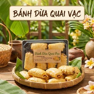 Bánh Dừa Quai Vạc Thủ Công Thơm Ngon Chuẩn Vị Miền Tây 400g