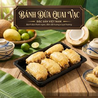 Bánh Dừa Quai Vạc Thủ Công Thơm Ngon Chuẩn Vị Miền Tây 400g