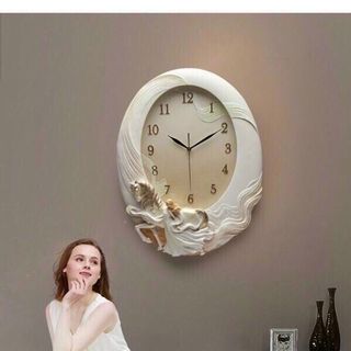 ĐỒNG HỒ TREO TƯỜNG MÁY SEIKO CAO CẤP ĐIÊU KHẮC NGHỆ THUẬT BẠCH MÃ