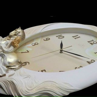 ĐỒNG HỒ TREO TƯỜNG MÁY SEIKO CAO CẤP ĐIÊU KHẮC NGHỆ THUẬT BẠCH MÃ