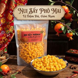 Nui Sấy Phô Mai Giòn Tan Béo Mặn, Cực Cuốn Khó Cưỡng 500g