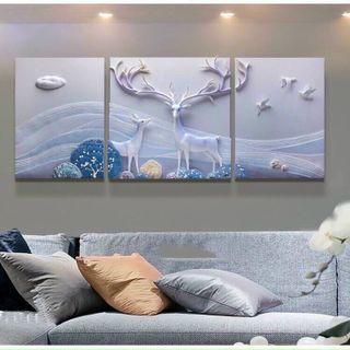 TRANH TREO TƯỜNG CAO CẤP THẠCH CAO PHONG THUỶ SUM VẦY