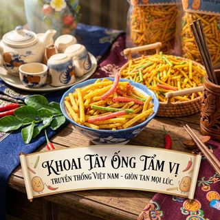 Snack Khoai Tây Ống Giòn Rụm 500G, Ăn Vặt Siêu Đã