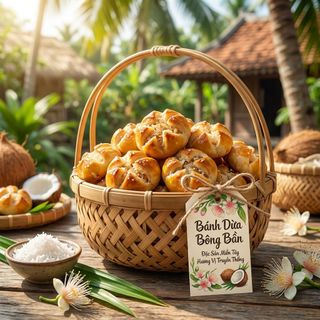 Bánh Dừa Bông Bần Mềm Dẻo, Thơm Ngọt Chuẩn Vị Quê 430g