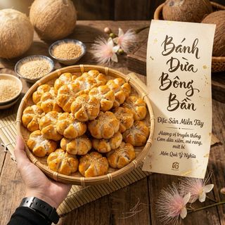 Bánh Dừa Bông Bần Mềm Dẻo, Thơm Ngọt Chuẩn Vị Quê 430g