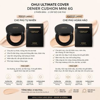 Phấn nước Ohui Ultimate Cover Denier Cushion mini 6g