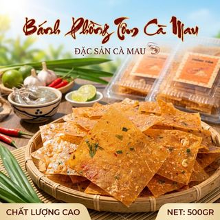 BÁNH PHỒNG TÔM NĂM CĂN, ĐẶC SẢN CÀ MAU 500G - WINNIE HOUSE