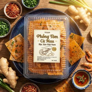 BÁNH PHỒNG TÔM NĂM CĂN, ĐẶC SẢN CÀ MAU 500G - WINNIE HOUSE