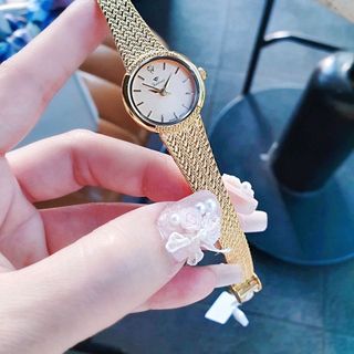 SET ĐỒNG HỒ NỮ CHÍNH HÃNG FUNMEI FL2148 MẶT TRÒN DÂY LƯỚI KÈM DÂY CHUYỀN FULLBOX