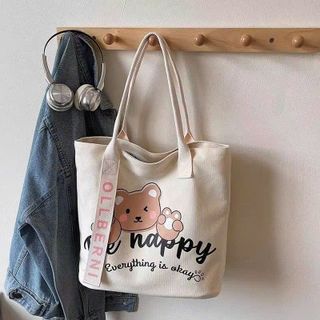 🐻 TÚI TOTE GẤU HAPPY – NHỎ GỌN DỄ THƯƠNG, MANG ĐI ĐÂU CŨNG XINH