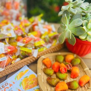 🥭 KẸO XOÀI DẺO MUỐI ỚT – CHUA NGỌT CAY CAY, ĂN LÀ GHIỀN 500G